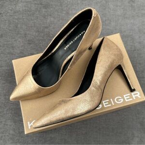 Kurt Geiger Champagne Gold Shimmer Shoes